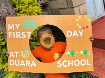 A child's first day at a Duara school